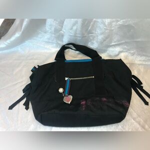 Juicy Couture True Vintage Y2K Black and Blue Duffle Bag